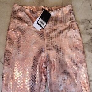 Trajectory Shimmering Pink Leggings.